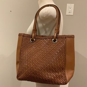 Braided Leather Tote